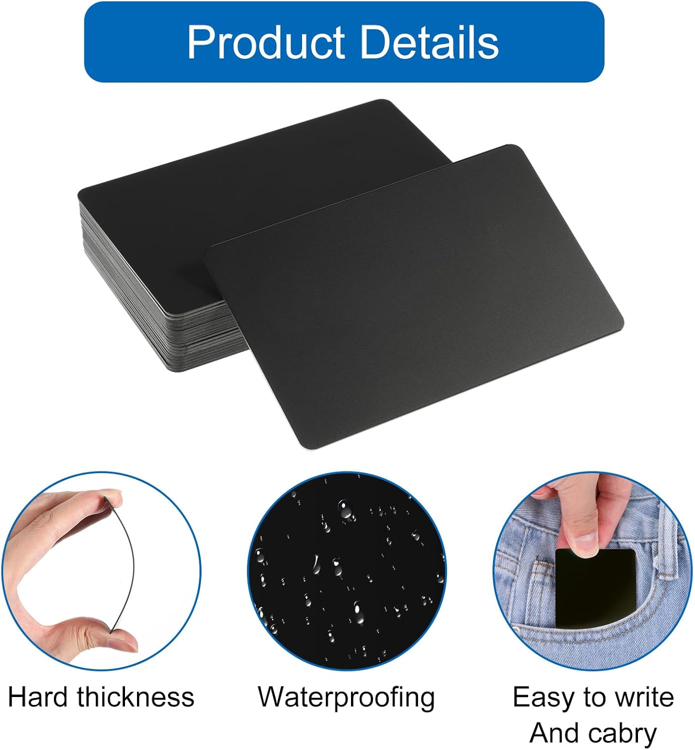 30pcs NFC Cards Rewritable NFC Tags NTAG 215 PVC Cards Blank Easy Convenient Programmable NFC Business Card Chip 504 Bytes Memory NFC Tag Compatible with All NFC Enabled Devices Black