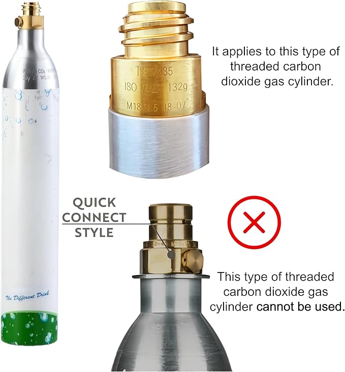 Sparkling Water Maker - 304 Stainless Steel Soda Maker, Carbonates Any Drink, Carbonator Machine with BPA Free Bottles(1L+0.5L) (CO2 Carbonator NOT Included)