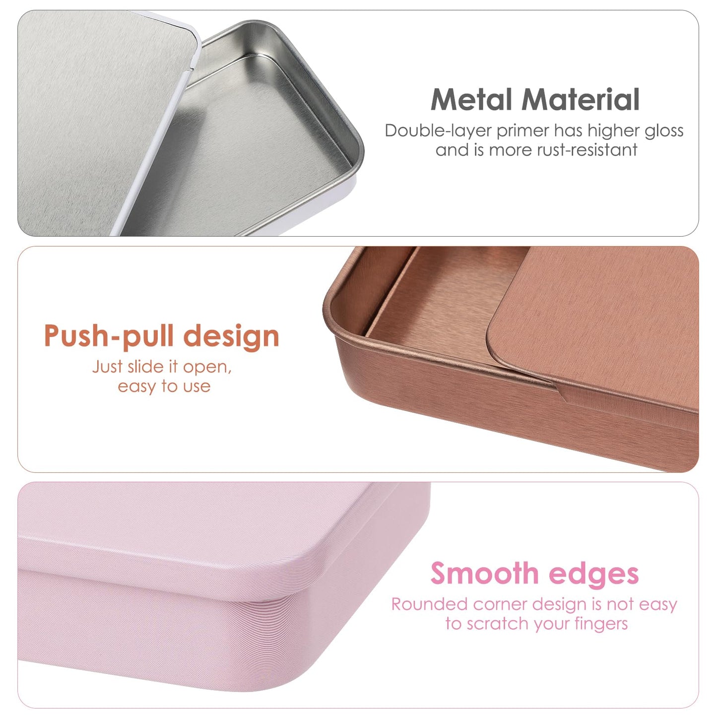 Adorila 6 Pack Glide Dental Floss Case, Portable Metal Dental Pick Dispenser, Refillable Travel Floss Pick Organizer Case for fo