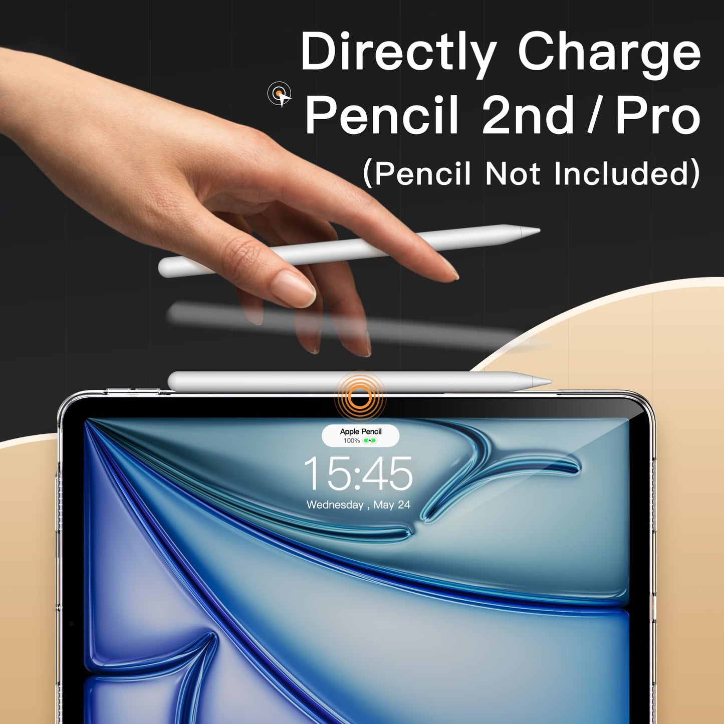 Jetech Case For Ipad Air 11-Inch M3/M2 (2025/2024), Ipad Air 5/4 (10.9-Inch, 2022/2020 Model), Soft Tpu Transparent Slim Shockpr