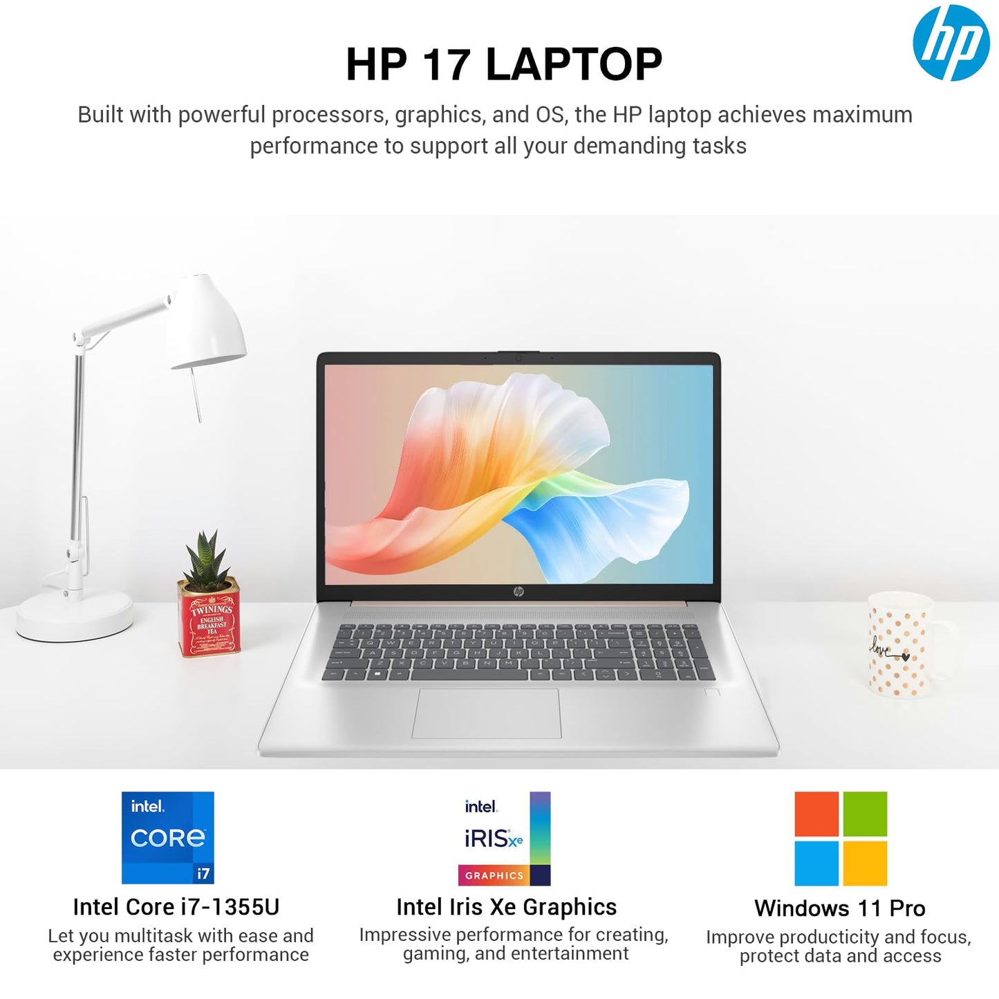 Hp 17 Touchscreen Laptop Pc, 17.3 Inch Hd+ Touch Screen Business Laptop Computer, Intel Core I7, Windows 11 Pro, 32Gb Ram 2Tb Ss