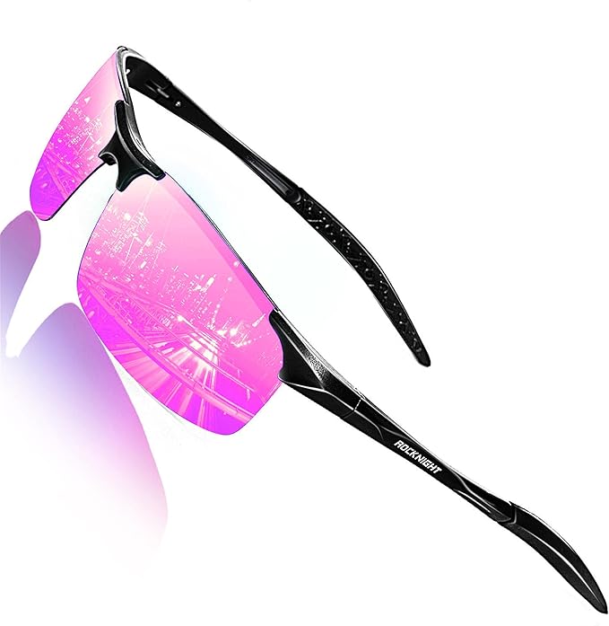 ROCKNIGHT Driving HD Polarized UV400 Protection Ultra light Al-Mg Golf Fishing Outdoor Sunglasses