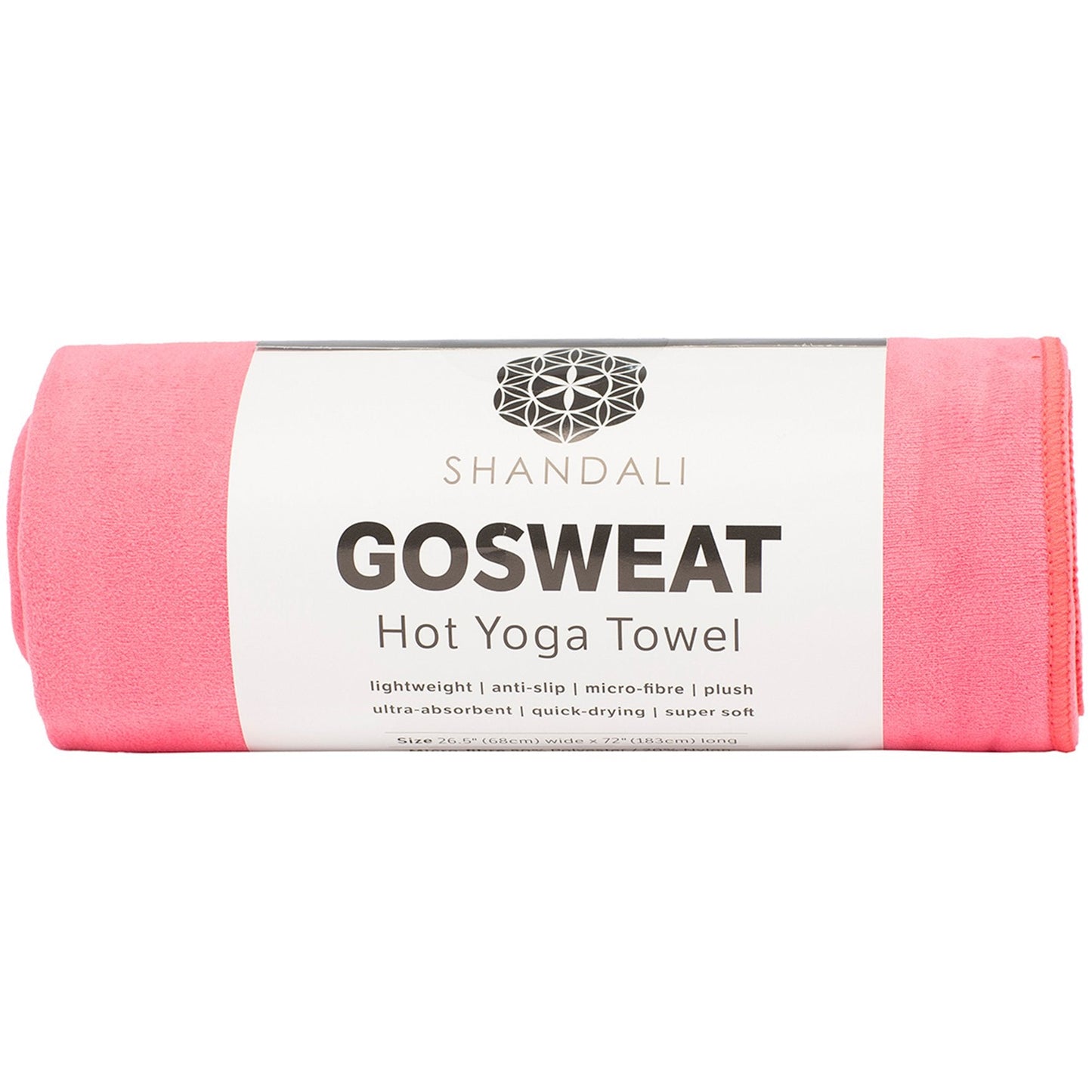 Shandali Super Absorbent, 100% Microfiber, Suede, Bikram/HOT Yoga Towel (26.5 x 72)