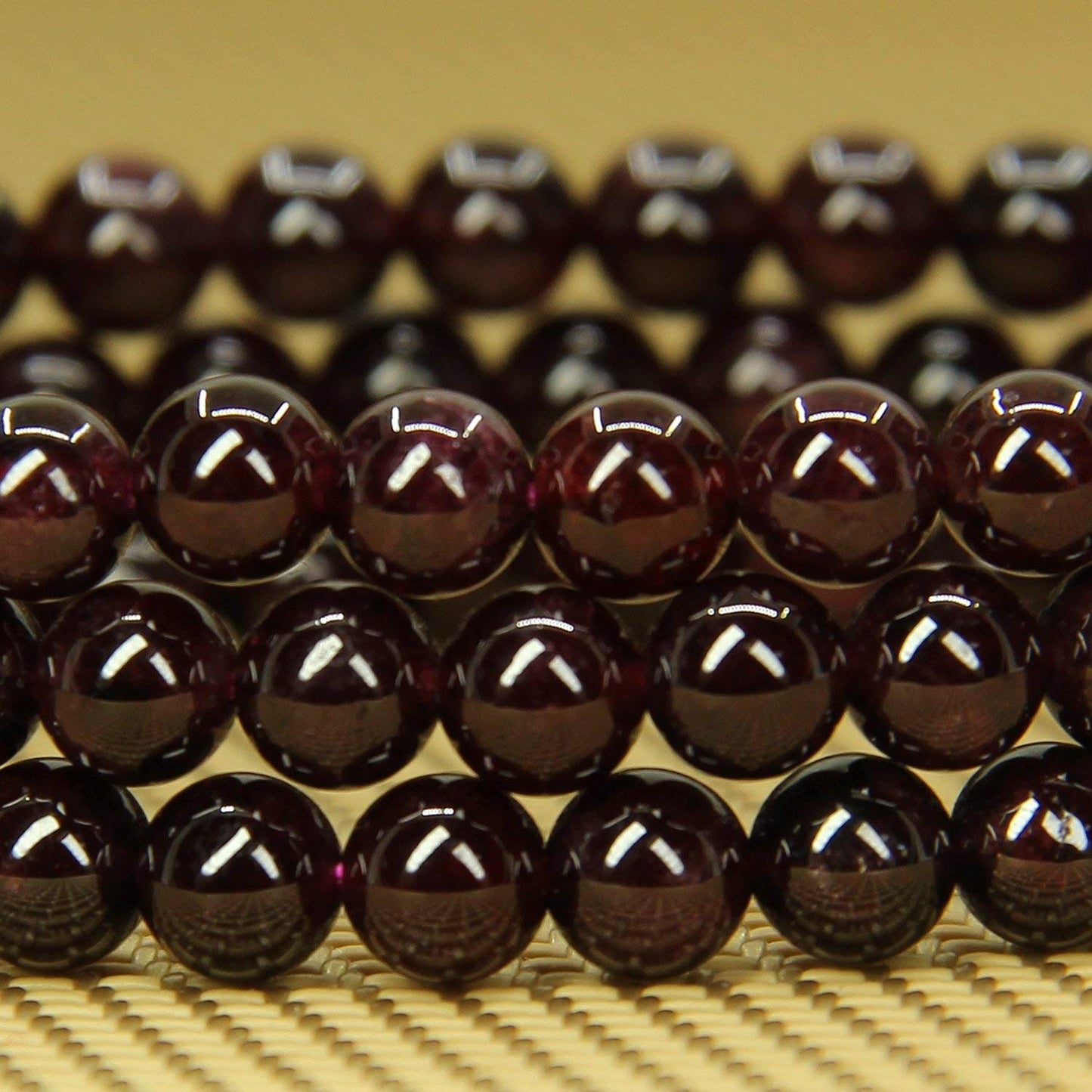 Natural A Grade Red Garnet Gemstone 6mm Round Beads Stretch Bracelet 7 Unisex