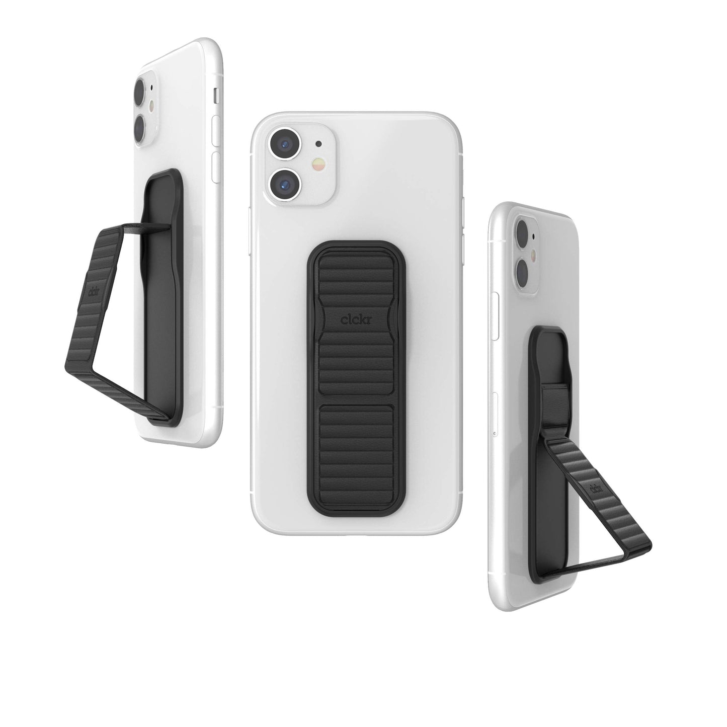 Clckr Cell Phone Grip And Expanding Stand, Universal Phone Grip Holder With Multiple Viewing Angles For Iphone 14/13/12, Samsung
