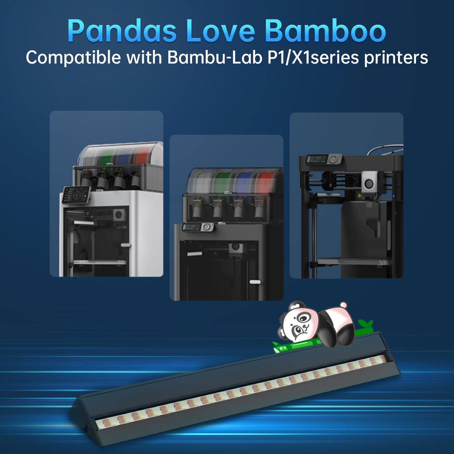 BIGTREETECH Direct BIQU Panda Lux for Bambu-Lab P1S P1P X1C X1E 3D Printers, LED Light Strip Upgrade Kit 5V 0.3A, Easy to Install