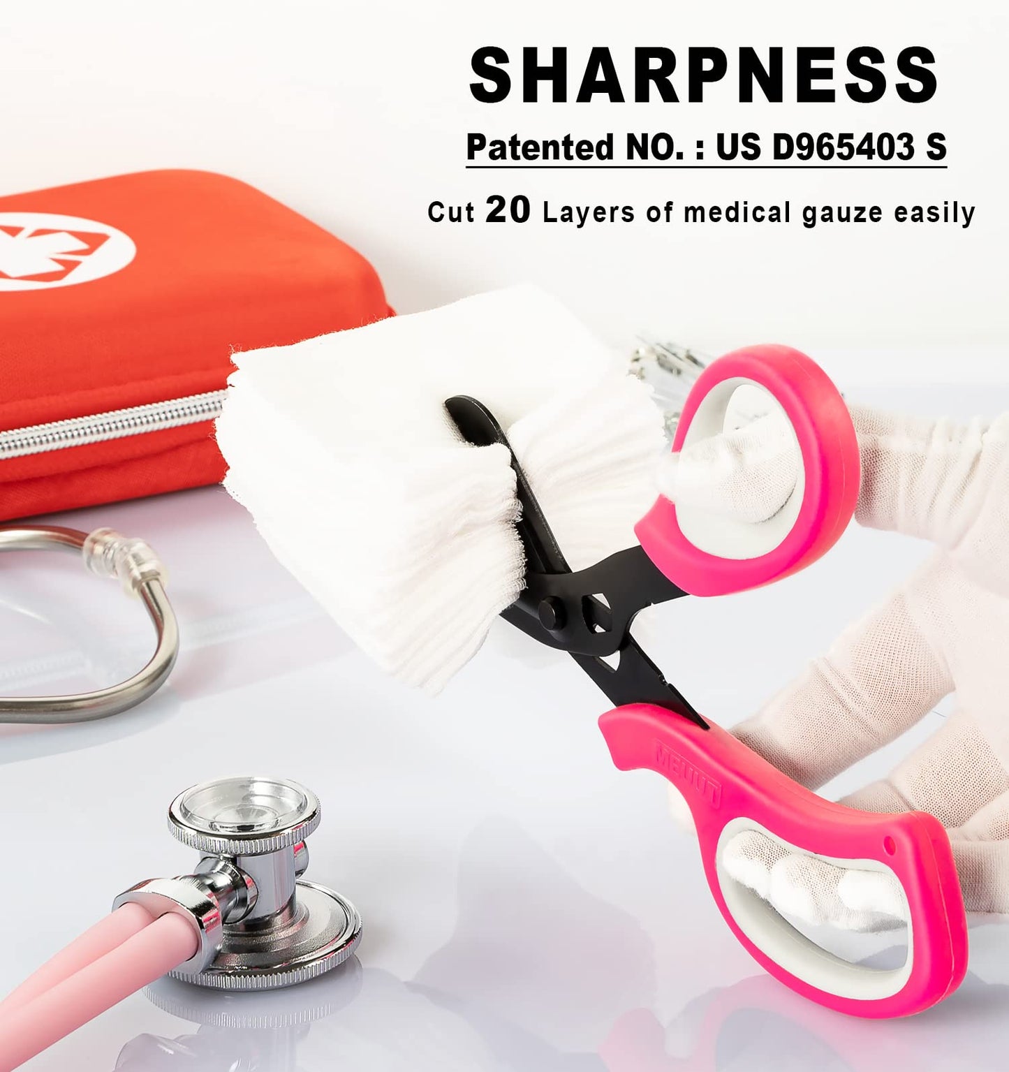 MEUUT 2 Pack Medical Scissors Trauma Shears -8 inch Patented Bandage Scissor Heavy Duty Surgical Grade EMT Scissors for EMT Workers Doctors Nurses