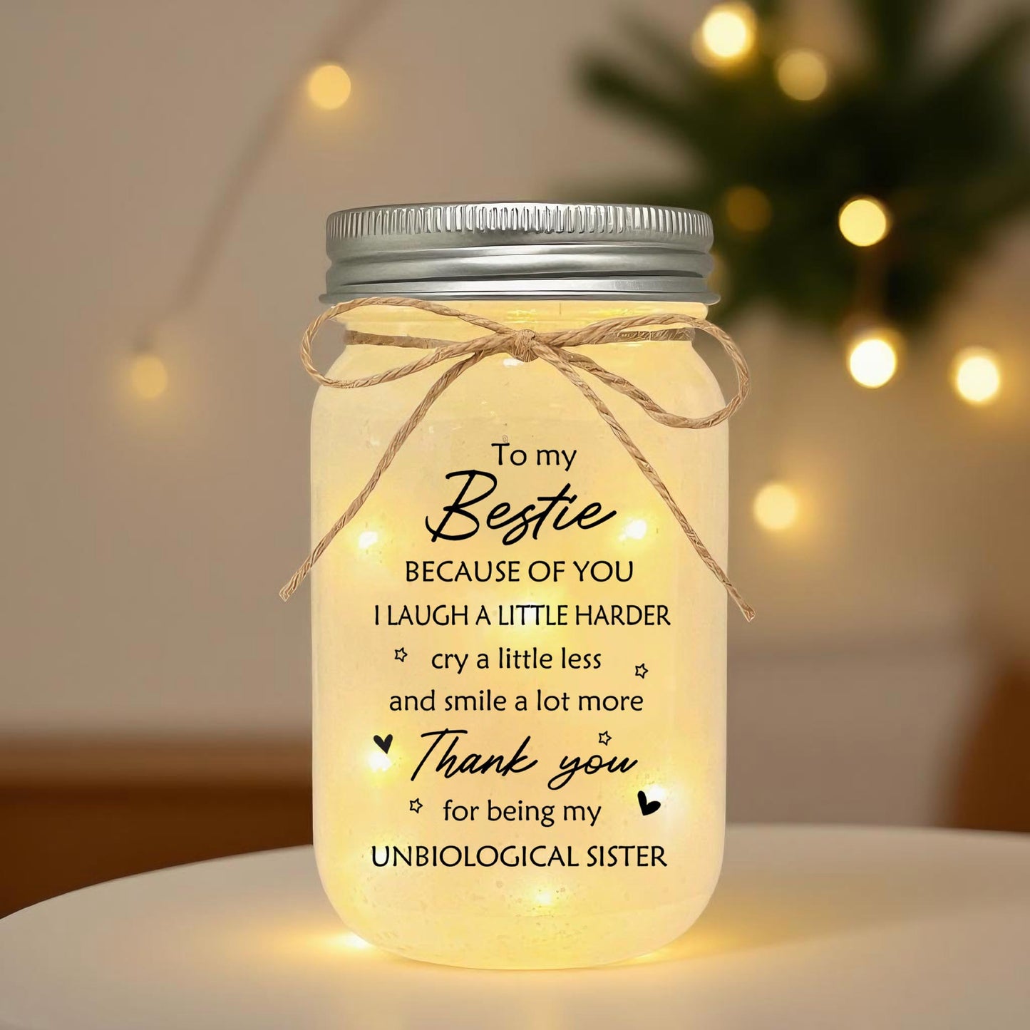 Le Xiaoxi Best Friend Birthday Gifts For Women  Mason Jar Night Lights - Christmas Mother S Day Birthday Gifts For Women Friendship