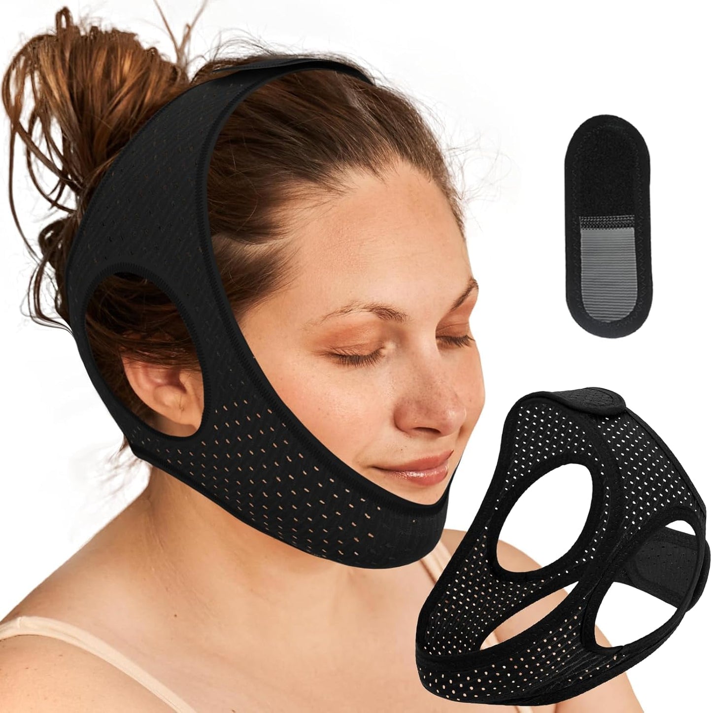 Chin Strap for Sleeping - Anti Snoring Device, Airflow Jaw Strap for Sleep Apnea, Effective Anti Snore Solution for Men and Women, X Size and 1PCS