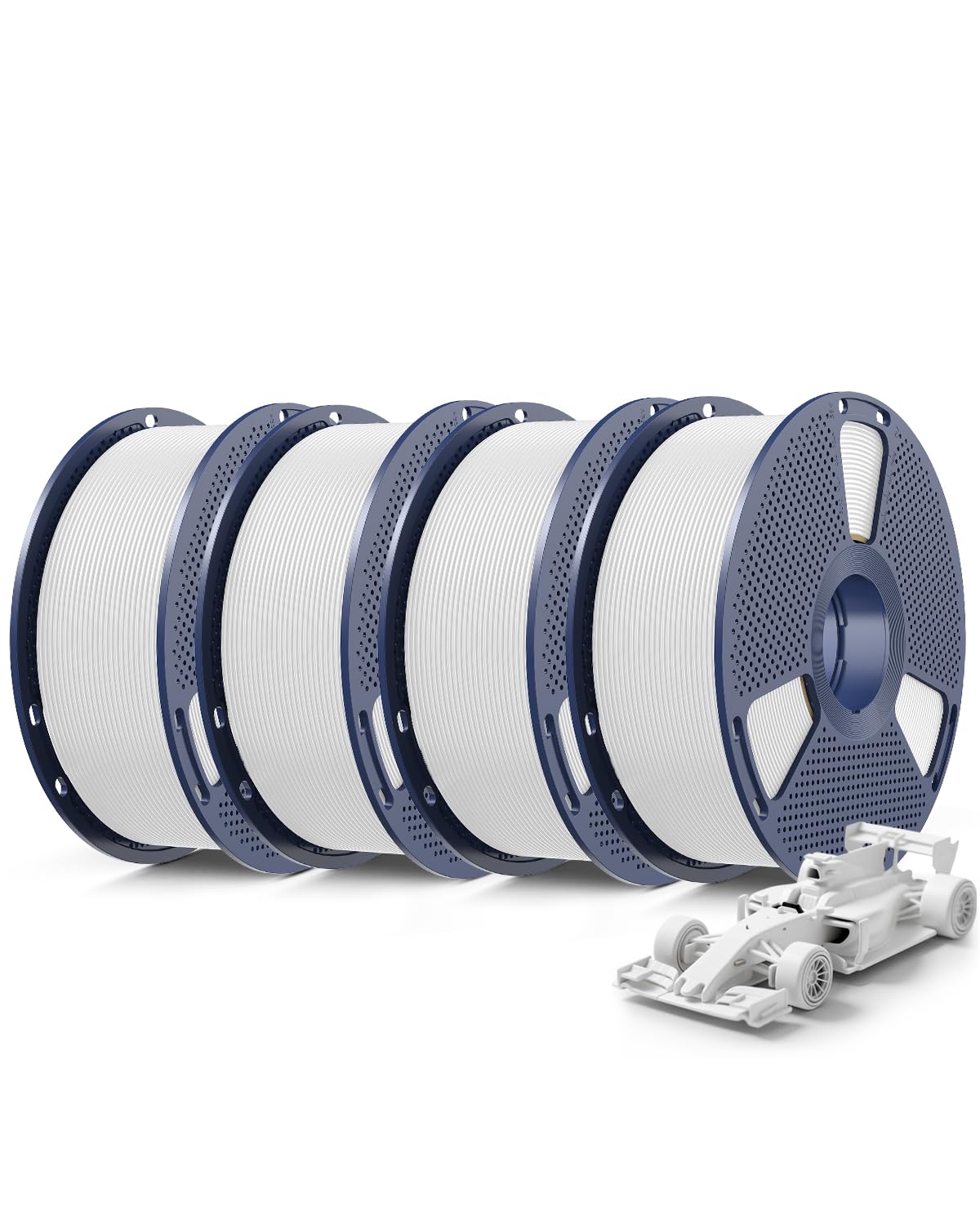 SUNLU 4KG Upgrade PLA+2.0 3D Printer Filament Bundle, PLA Plus 2.0 Filament 1.75mm, High Speed Printing, Stronger Than PLA+ Fila