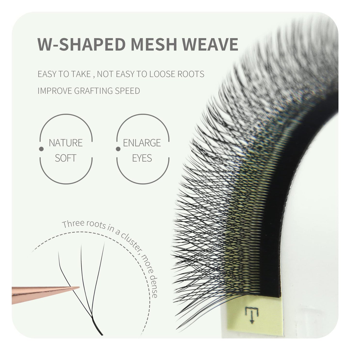 ANNAFRIS 3D Premade Fan W Shape Clover Eyelash Extensions 0.07 D Curl 8mm Volume Self Fanning W Lashes Extension Makeup Supplies