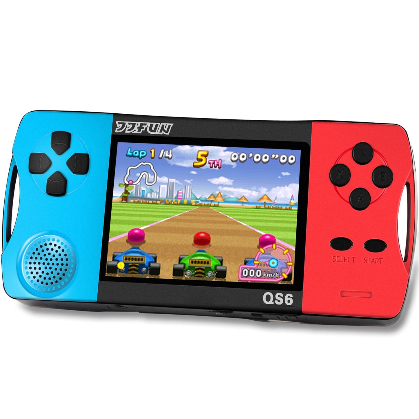Handheld Games for Kids with 3.5" IPS Large Screen Built-in 216 Retro Video Games Portable Gaming Player with Rechargeable Battery Mini Arcade Electronic Toy Gifts for Boys Girls (Blue+Red)
