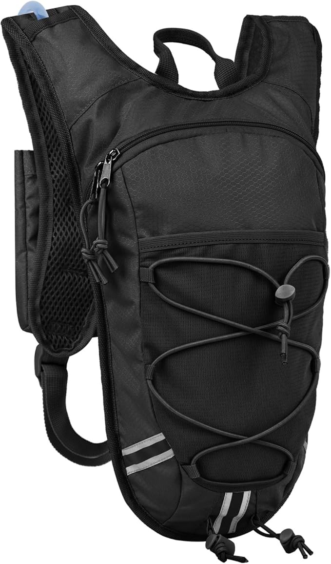 Lightweight Hydration Backpack 2L Water Bladder Pack for Running, Cycling, Hiking – Anti-Theft Water Backpack with Phone H...