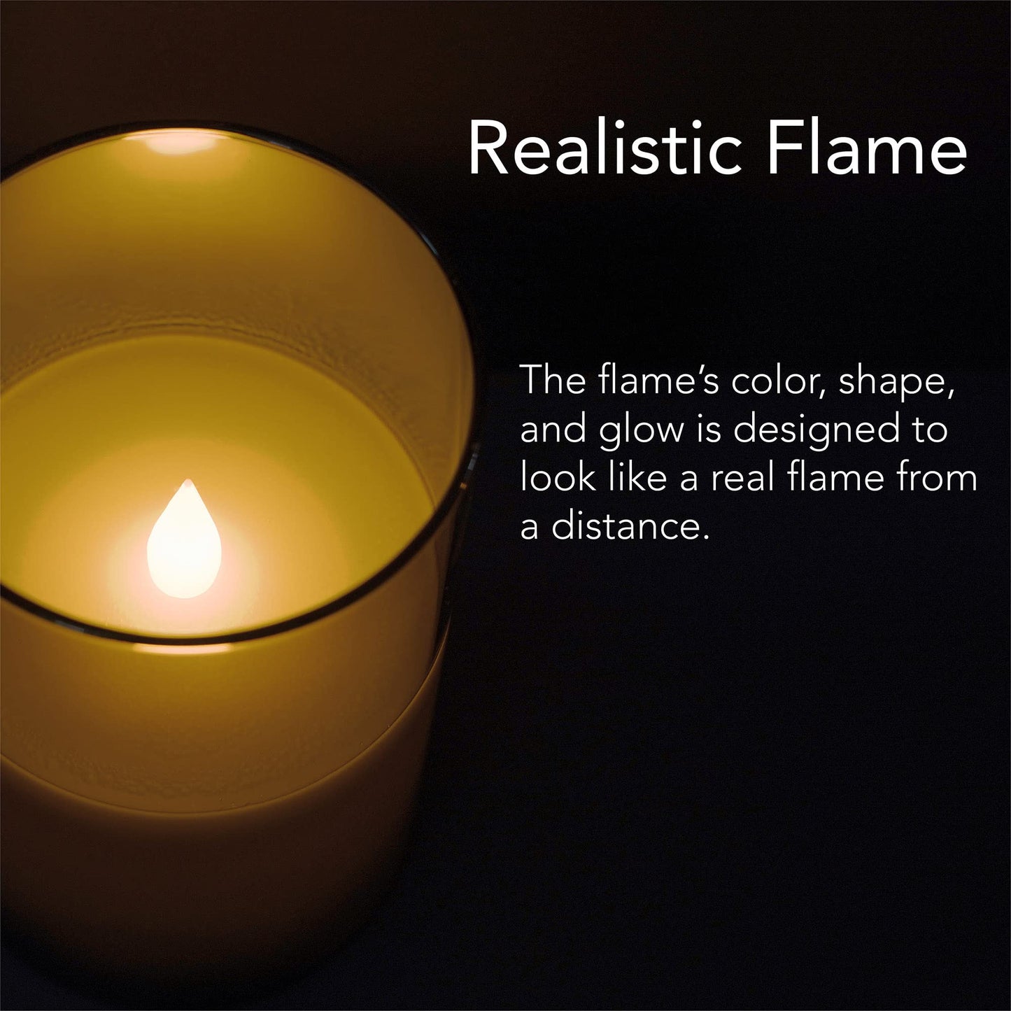 Softflame Flickering Flameless Gold Glass LED Candle,Set of 3: 3"x 4",3" x 5",3" x 6", with Remote Control