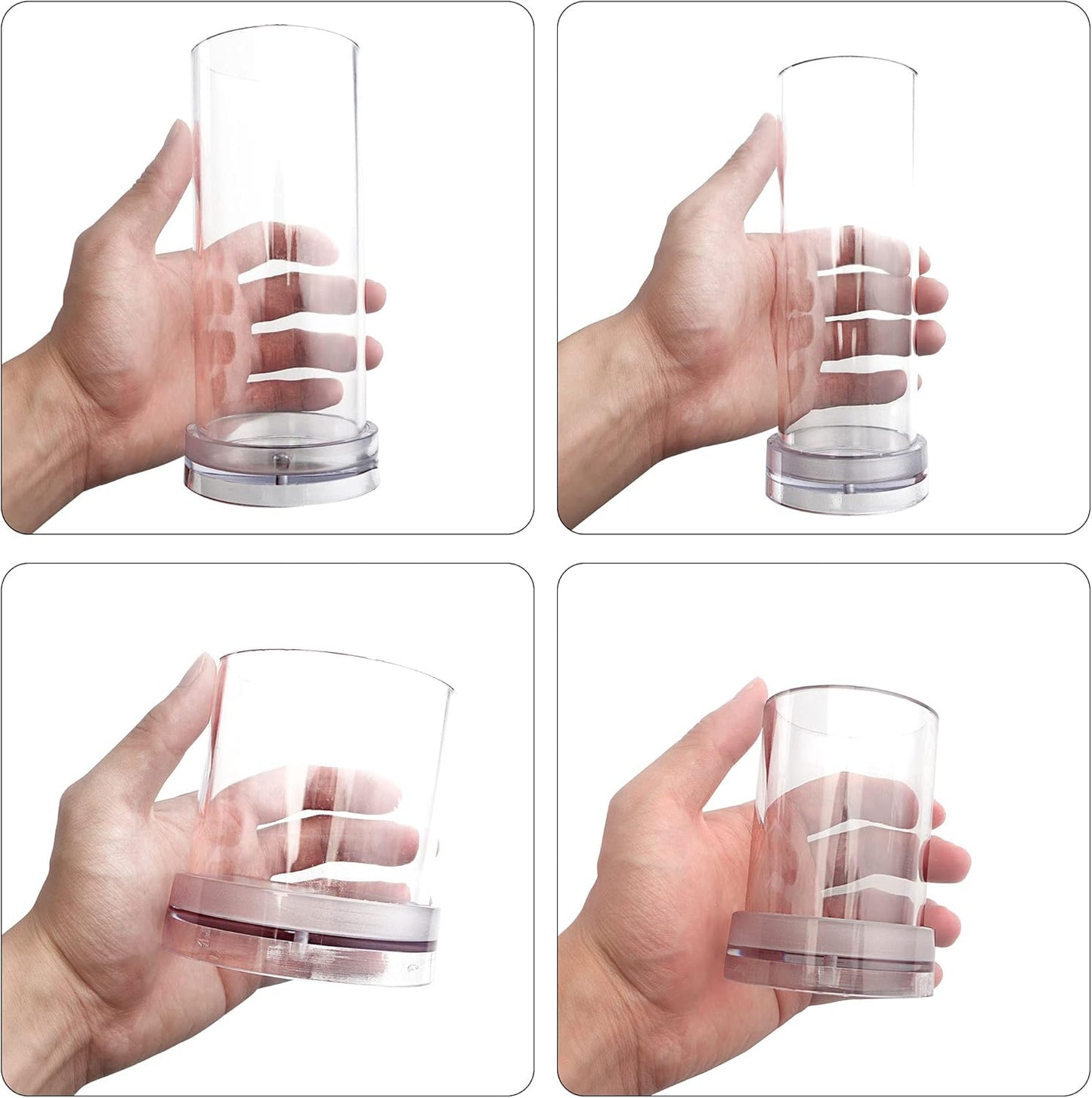 MILIVIXAY Cylinder Candle Mold Set-4PCS Pillar Candle Molds - Plastic Candle Molds for Candle Making-Candle Making Molds-120 Ft. of Wick 2 Wick Clips and 2 Wick Holders Included as a Gift.