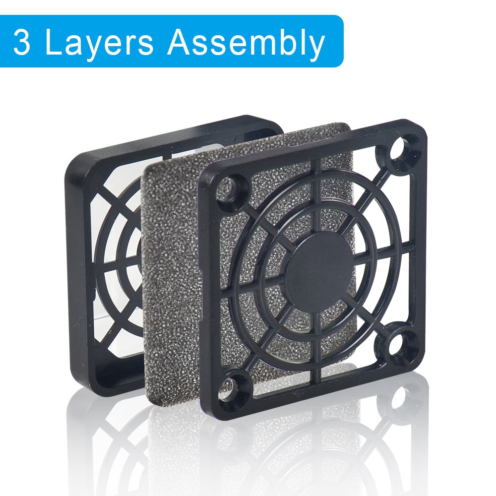 Eluteng 80Mm Fan Filter 2 Pack Ventilation Grill Cover Ip40 Dustproof Cool Computer Ventilator Guard With Screwdrivers Dust Filt