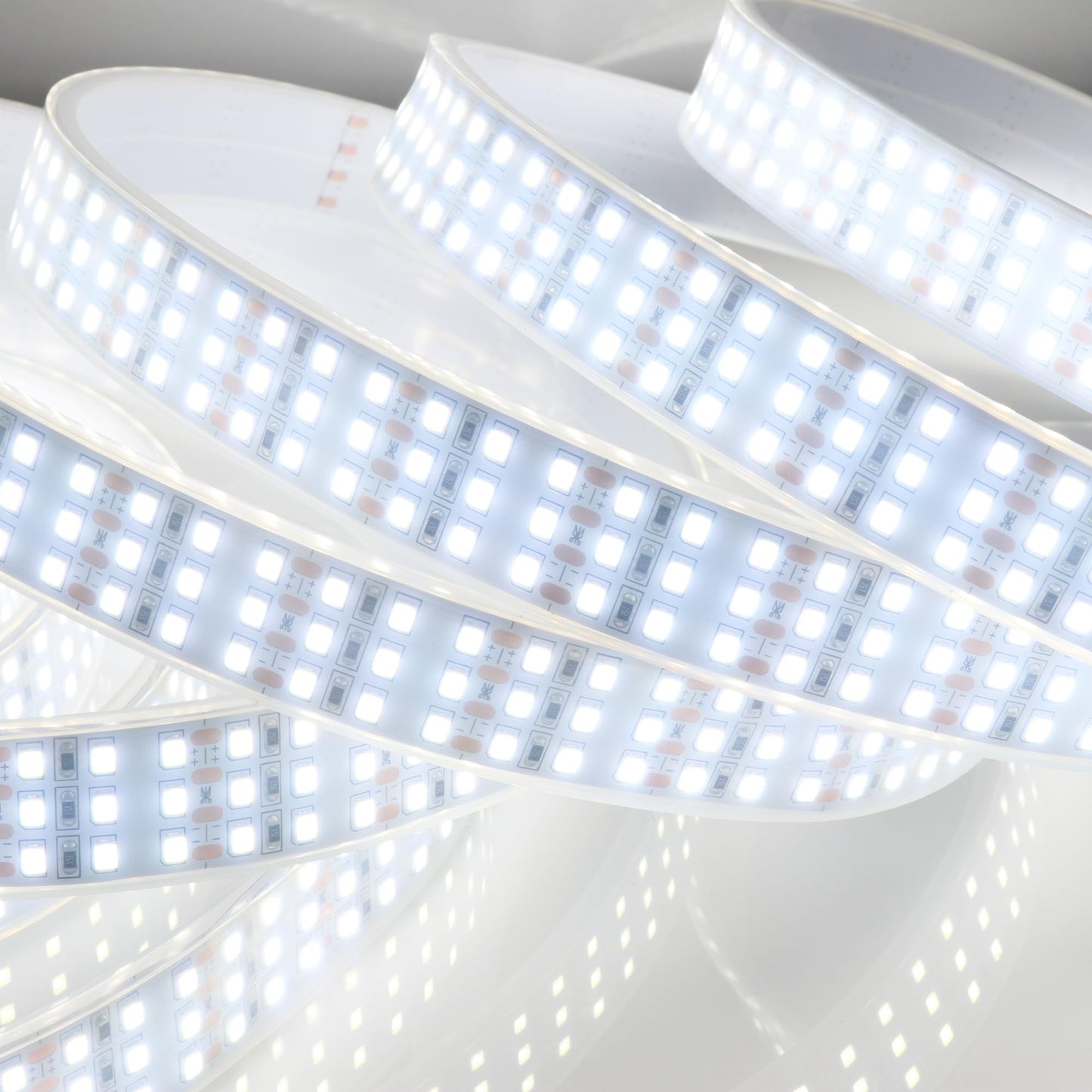 LEDENET 16.4Ft Super Bright Triple Row LED Strip Lights, Daylight White 6000K DC12V 1800LEDs Dimmable Flexible Truck LED Tape Lights, Outdoor Waterproof IP67 Wheel Light Strips