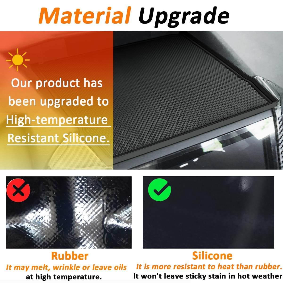 Auovo Dashboard Mats for Subaru Forester Accessories 2019-2024/ Crosstrek 2018-2023 / Impreza 2018-2023 Car Interior Silicone Material Dash Pad Liner (Upgrade,1 pcs All Black Trim Dashboard Mat)