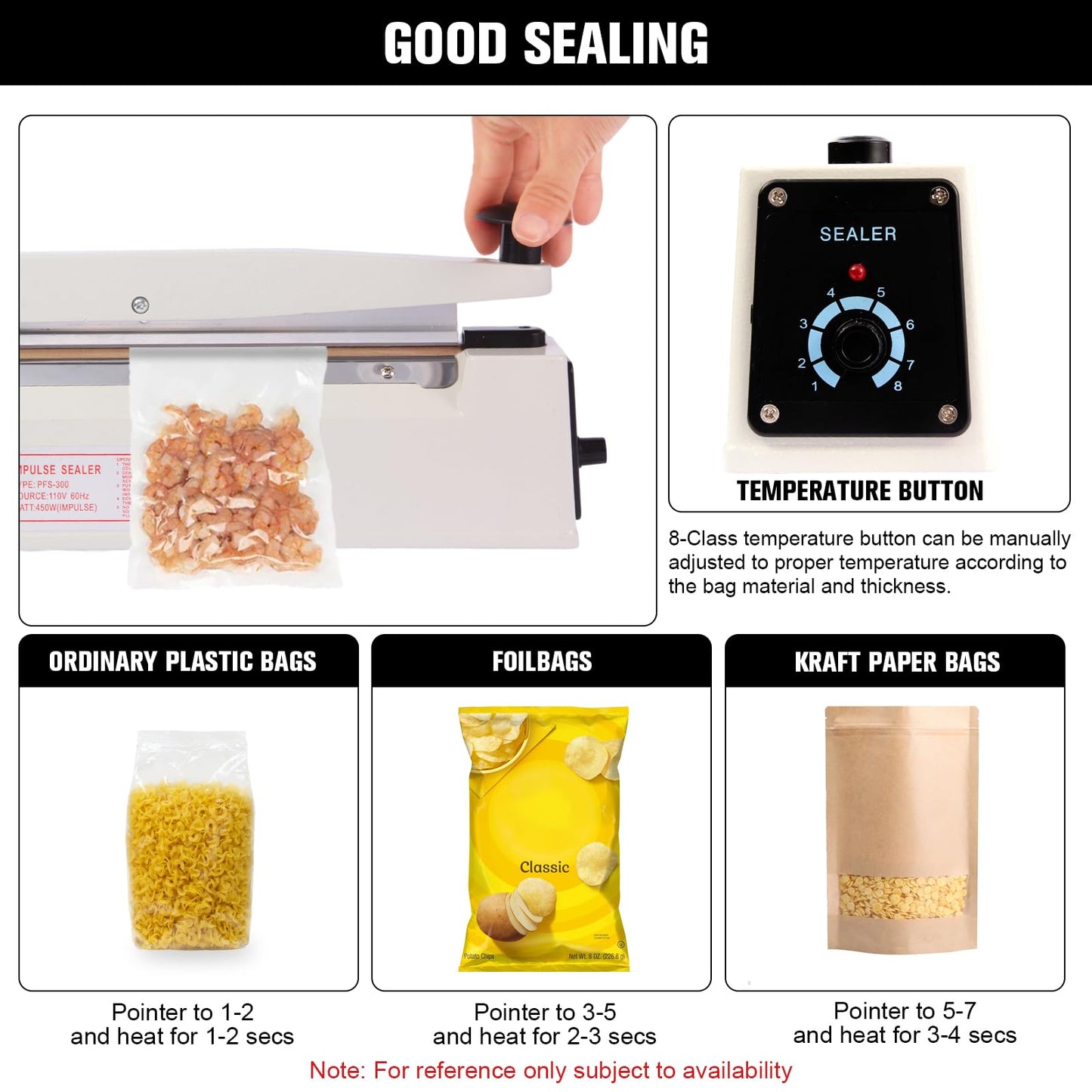 SYAMZZMS Commercial Impulse Sealer 12 Inch – Manual Heat Sealing Machine with 3mm Strip, Aluminum Body for Plastic Packaging – Ideal for Small Business & Kitchen Use