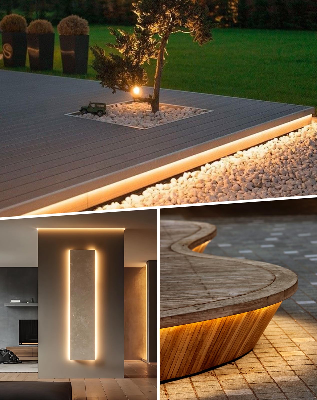 Shine Decor LED Neon Rope Lights, 82FT Waterproof SMD2835, 2500K Warm White, AC110V-120V, Model CML-NWW-25M
