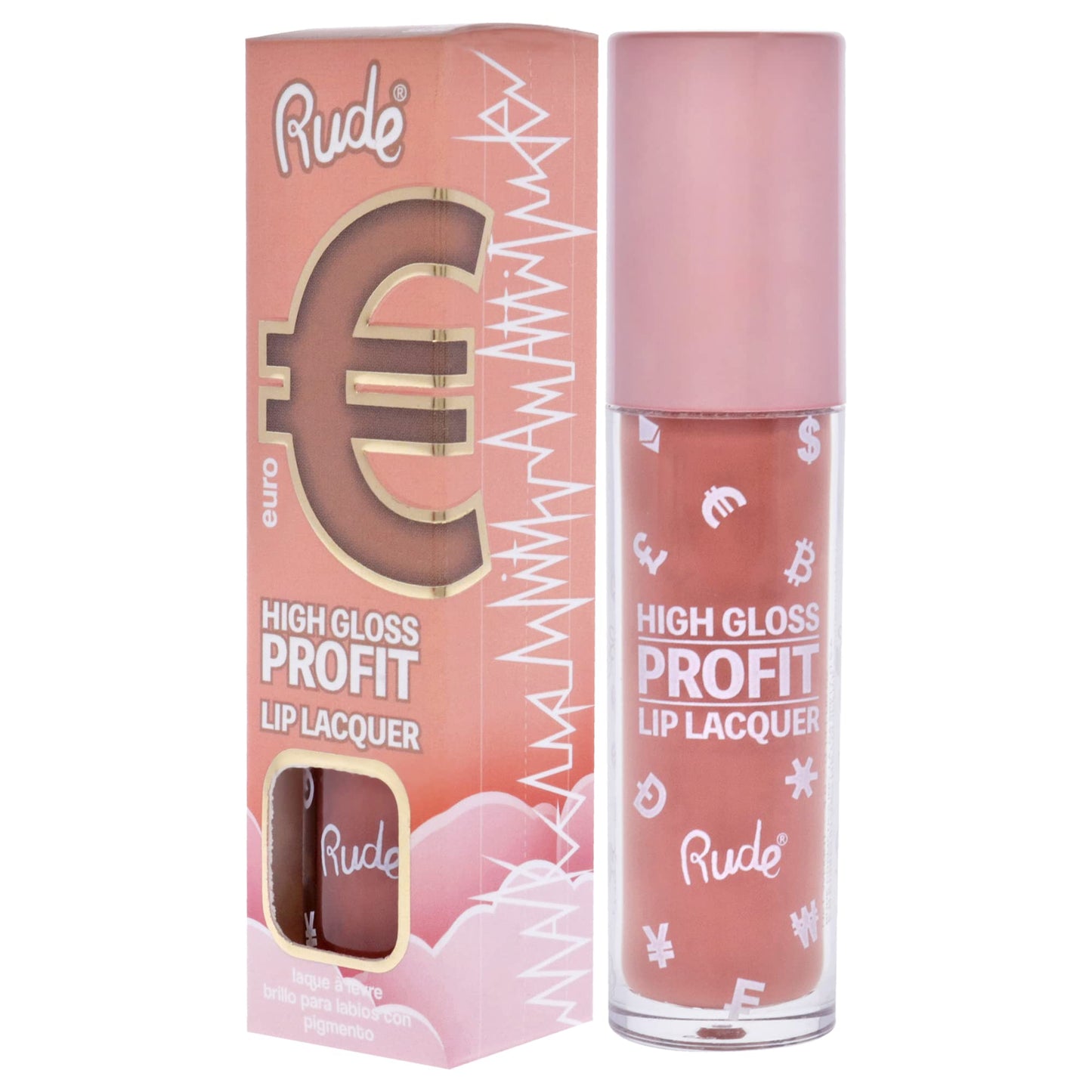Rude Cosmetics High Gloss Profit Lip Lacquer - Euro Lip Gloss Women 0.141 oz