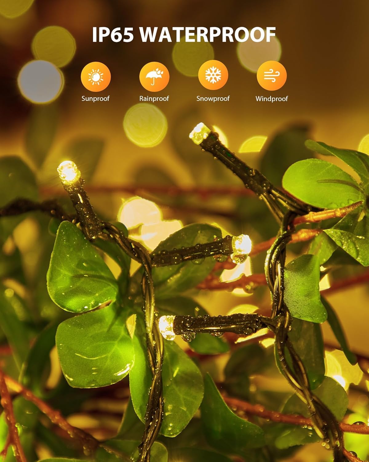 Brightown 2 Pack Solar String Lights Outdoor  Total 144Ft 400 Led Twinkle Fairy Lights Waterproof With 8 Modes Auto On/Off For Patio Tree Garden Party Home Wedding Christmas Decorations (Warm White)