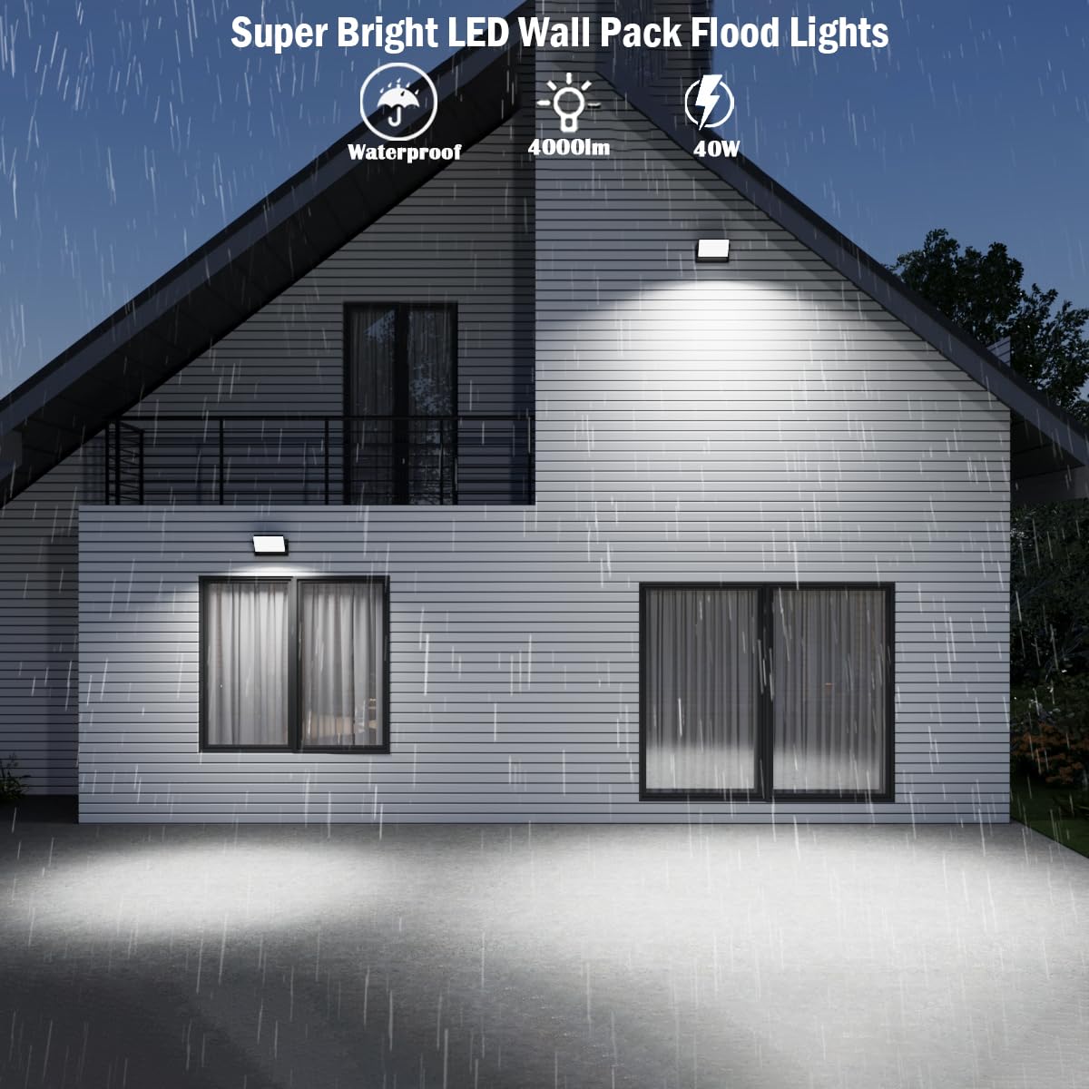 Rosykite 40W Led Wall Pack Lights Outdoor Motion Sensor 360 Rotation 5000K 6000K 4000K Selectable Exterior Flood Lighting Fixture Sconce For Porch Garage Patio
