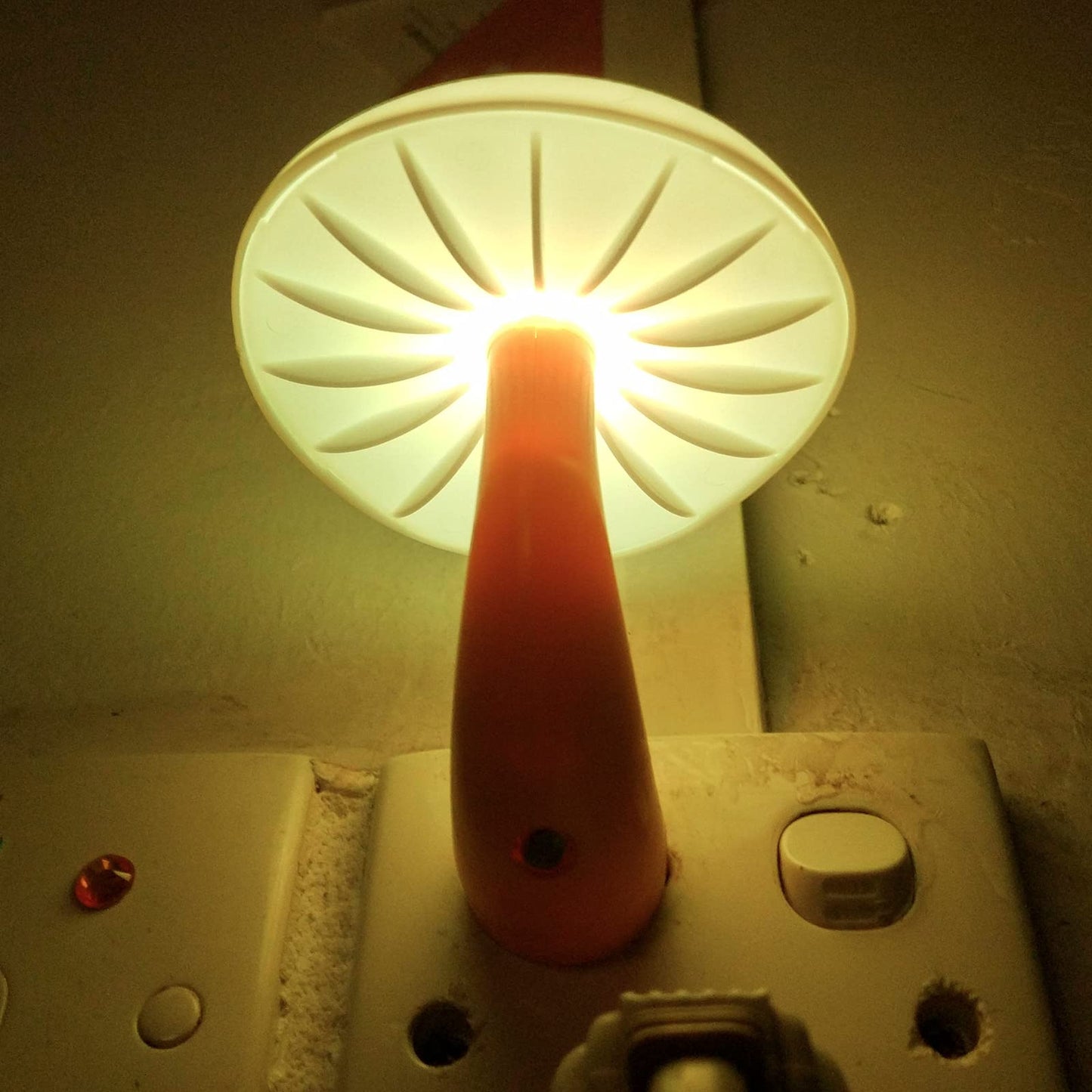 Ausaye Mushroom Led Night Lights - 4 Pack Warm White Plastic Nightlights For Kids & mature-themeds, Model 7398