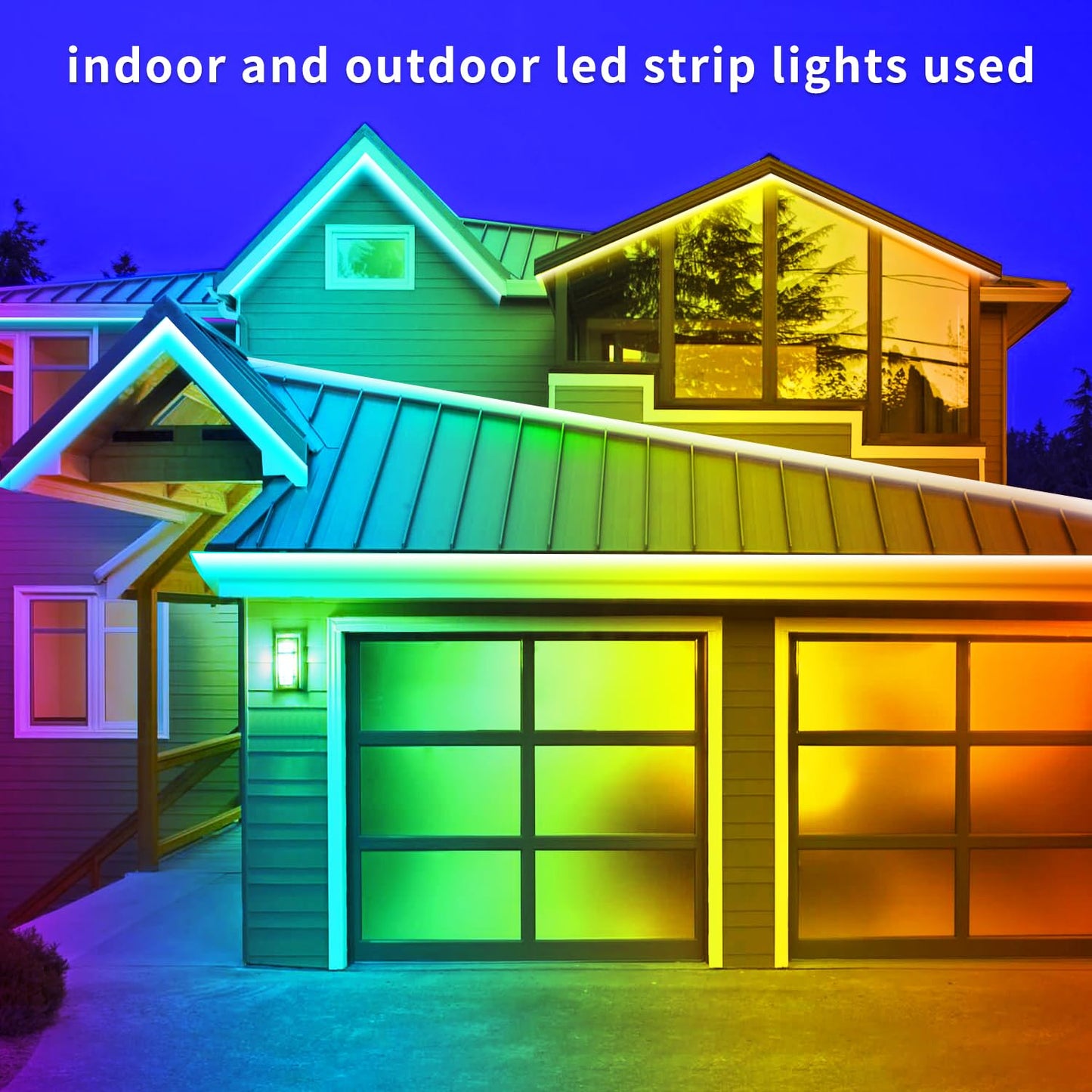vimeepro LED Strip Lights 400ft Waterproof RGB Color Changing App/Remote Control Model vimeepro-ledFS400FT05
