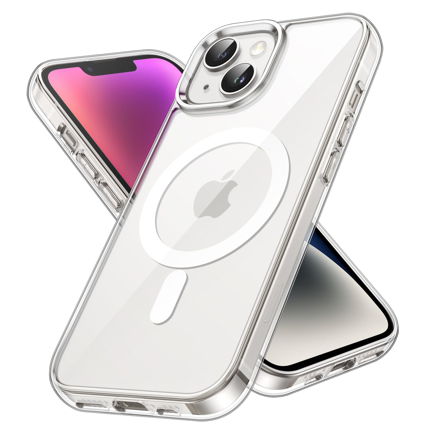 Jetech Magnetic Case For Iphone 14 6.1-Inch Compatible With Magsafe Wireless Charging, Shockproof Phone Bumper Cover, Anti-Scrat