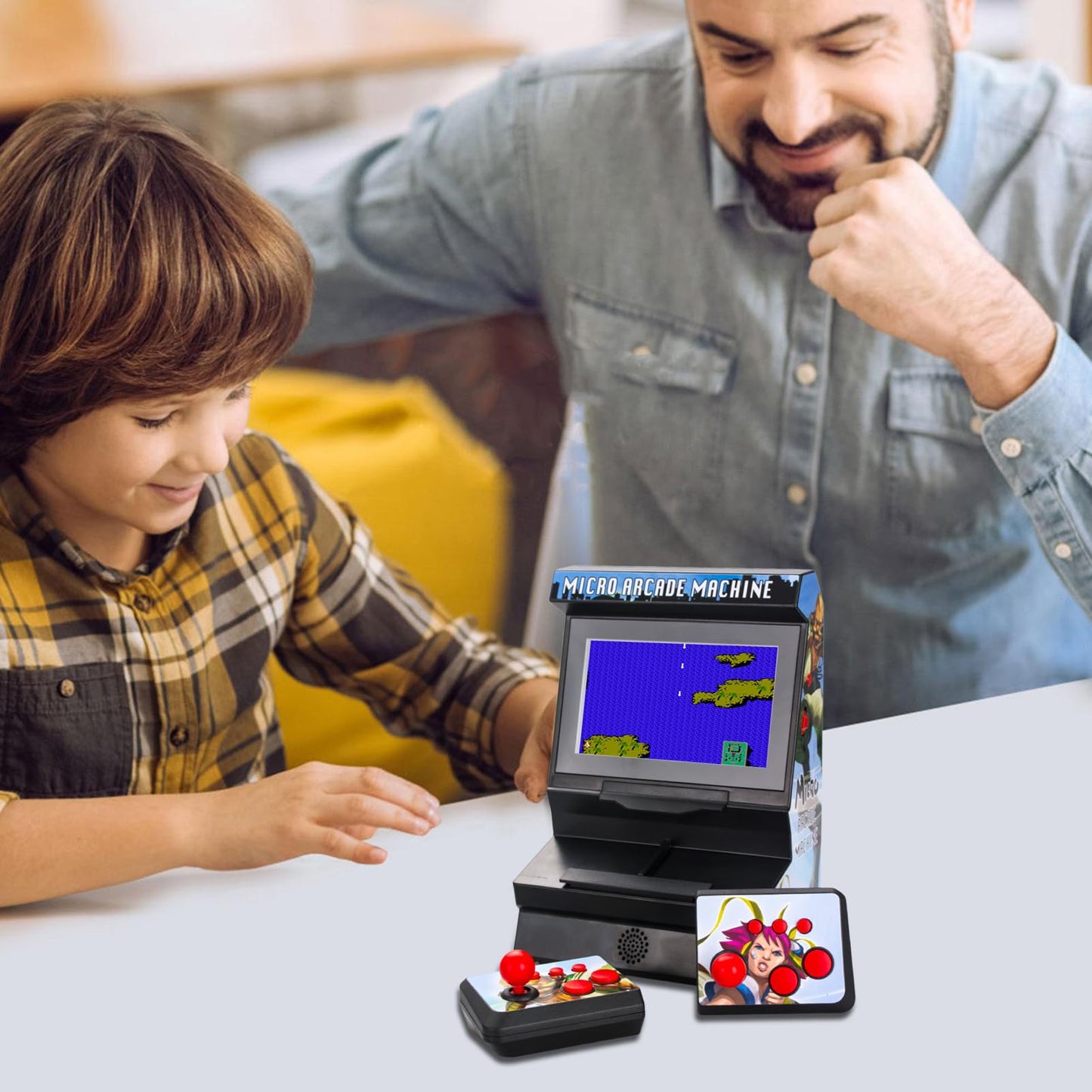 Retro Game Console with 300 Built-in Games - 4.3" Full-Color LCD Screen & Dual Play Modes (Handheld/Tabletop, AA Battery Powered)
