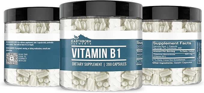 Earthborn Elements Vitamin B1, Thiamine Mononitrate, Pure & Undiluted, No Additives