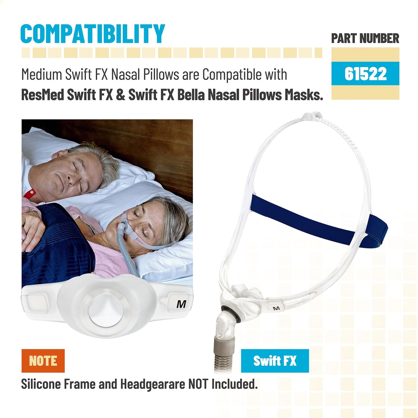 PalpitateC Replacement ResMed Swift FX Nasal Pillow Cushion Compatible with ResMed Swift FX Nasal Pillows CPAP Mask - 2 Pack
