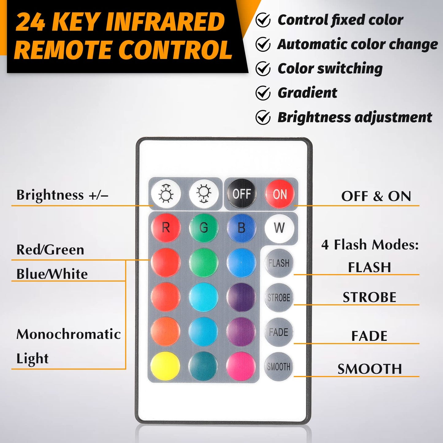 Honoson 3D Night LED Light Lamp Base, 16 Colors, Remote Control, USB, Large, Black, Model 883c8ebb-af26-4a28-8e9