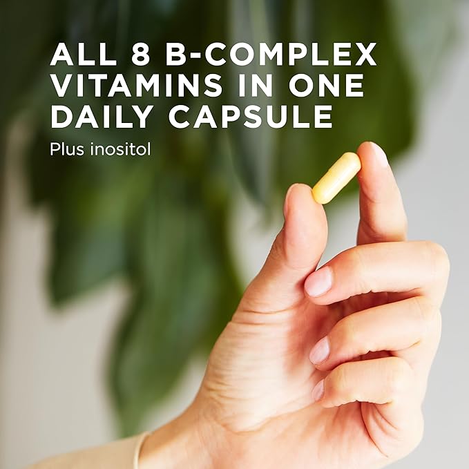 Solgar BComplex "100" Vegetable Capsules Heart Health Nervous System Support Supports Energy Metabolism Non GMO Vegan Gluten Free Dairy Free Kosher Halal Servings, Standard Packaging, 100 Count