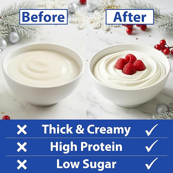 Ultimate Yogurt Strainer - Make Delicious, High Protein, Greek Yogurt - 70% Less Sugar & Lactose - Fine Mesh Nylon Greek Yogurt Maker - 100% BPA-Free & Dishwasher Safe with Large 2.3 Quart Capacity