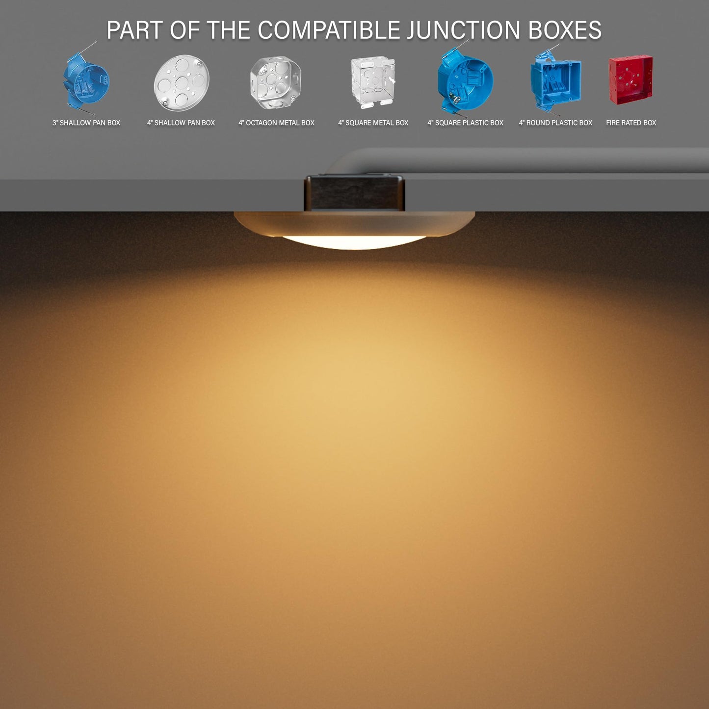 JULLISON 6 Inch LED Low Profile Disk Light with Night Light, 120VAC, 15W, 5CCT Color Changing, 1000LM, Dimmable, ETL, Shower Wet Rated Screw in Flush Mount Ceiling Light, White/8 Packs