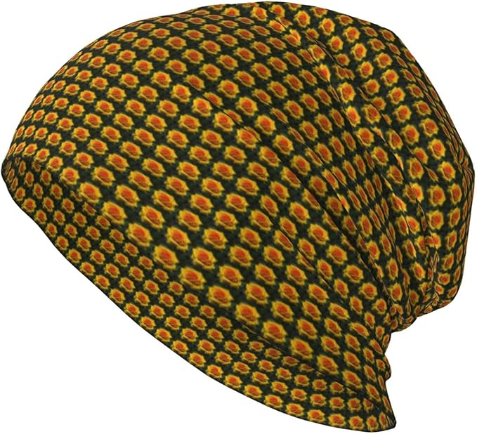 sackhg Yellow Rose Picture Print Winter Beanie Hat Men Women Soft Lightweight Thermal Cap for Outdoor Skiing Wear