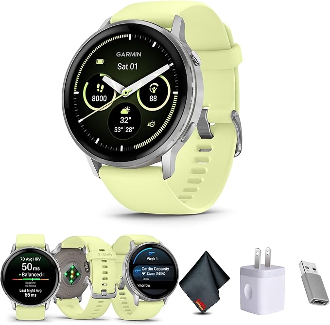 Garmin Venu 4, 45mm, Advanced Fitness Tracker GPS Smartwatch, 1.4" AMOLED Display, Built-in Flashlight, 12 Days of Battery...