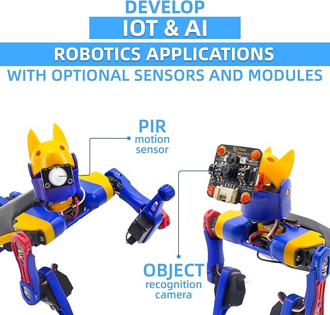 Petoi Robot Dog Bittle X V2 (Pre-Assembled) | Robotics Kit | Coding Smart Robot Kit, Voice Control, Programmable Quadruped Robot, Open Source, STEM & Robotics Education