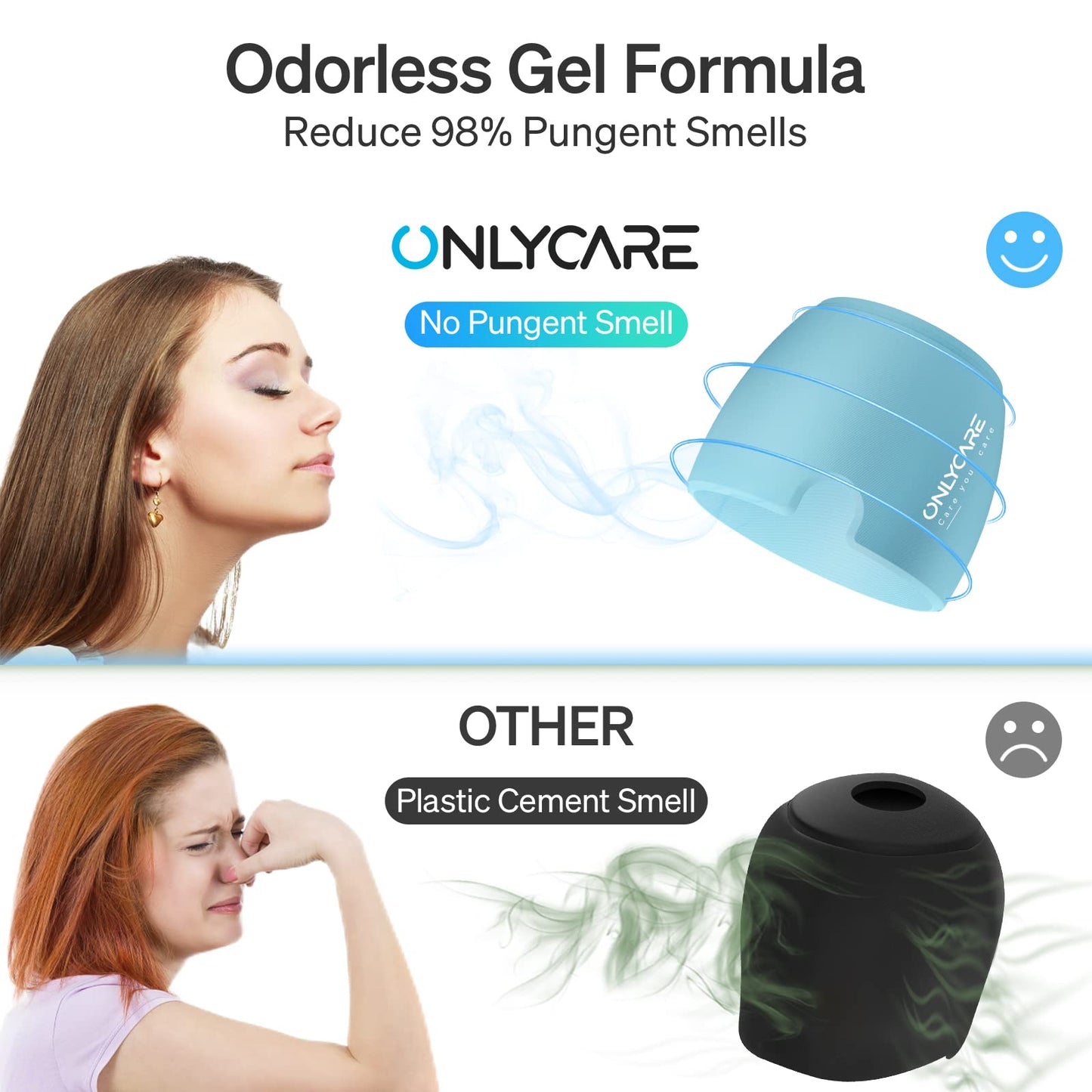 ONLYCARE Migraine Relief Cap, Upgraded Odorless Migraine Ice Head Wrap, Headache Relief Hat for Migraine, Blue
