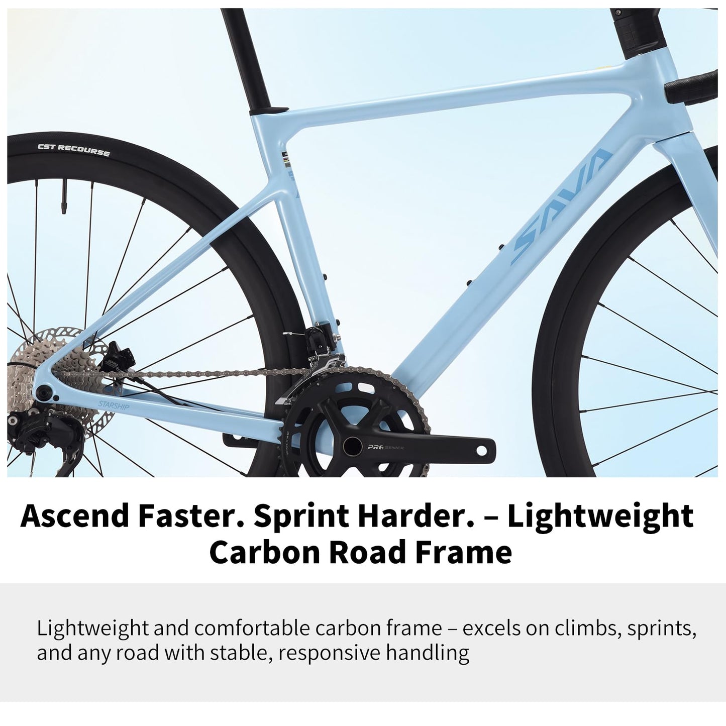 SAVADECK Carbon Fiber Lightweight Road Bike – Full Carbon Frame, Fork, Handlebar & Seatpost, Hydraulic Disc Brake with Shimano 105 R7100 24-Speed Drivetrain – Racing Bicycle for Adults(White,52cm)