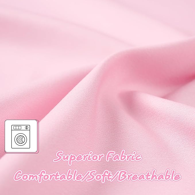 Hvqic Pink Canopy Bed Curtains - 4 Corner Post Bed Curtains Lightproof Princess Bed Canopy for Girls Rainbow Canopy Bed Curtains for Kids Room Decor(Twin,Pink-Cloud)