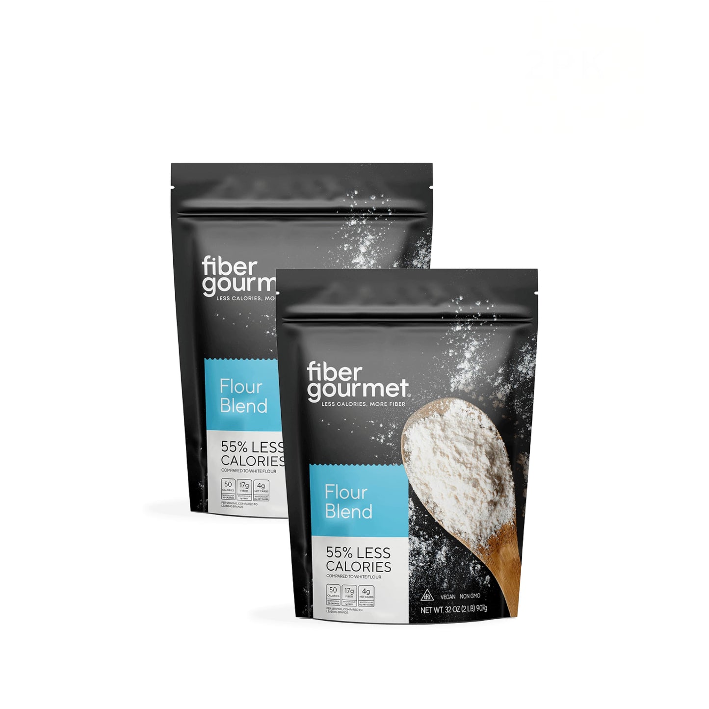 Fiber Gourmet Low Net Carb Flour Blend - Keto Friendly All-Purpose Baking Flour with 55% Fewer Calories, 81% Fewer Net Carbs, 17