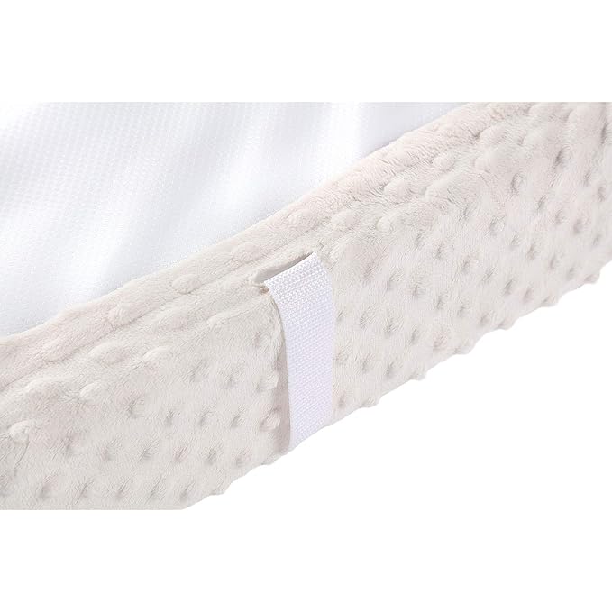 Baby Changing Pad Cover, Super Soft Plush Dot Diaper Changing Table Covers for Baby Girls and Boys, Ultra Comfortable, Safe for Babies, Fit 32"/34'' x 16" Pad (Beige)