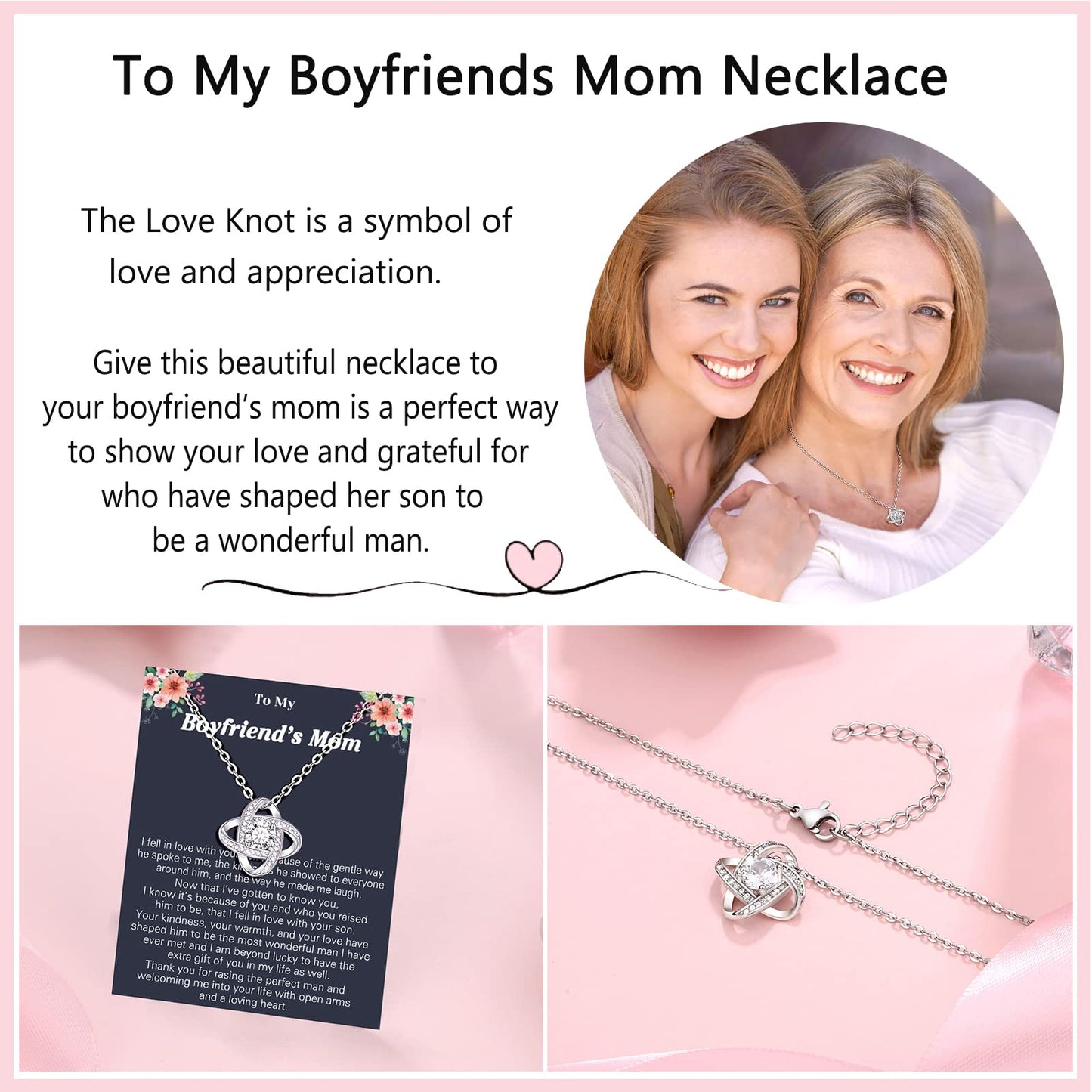 UNGENT THEM Mothers Day Gifts for Boyfriends Mom Necklace Christmas Presents