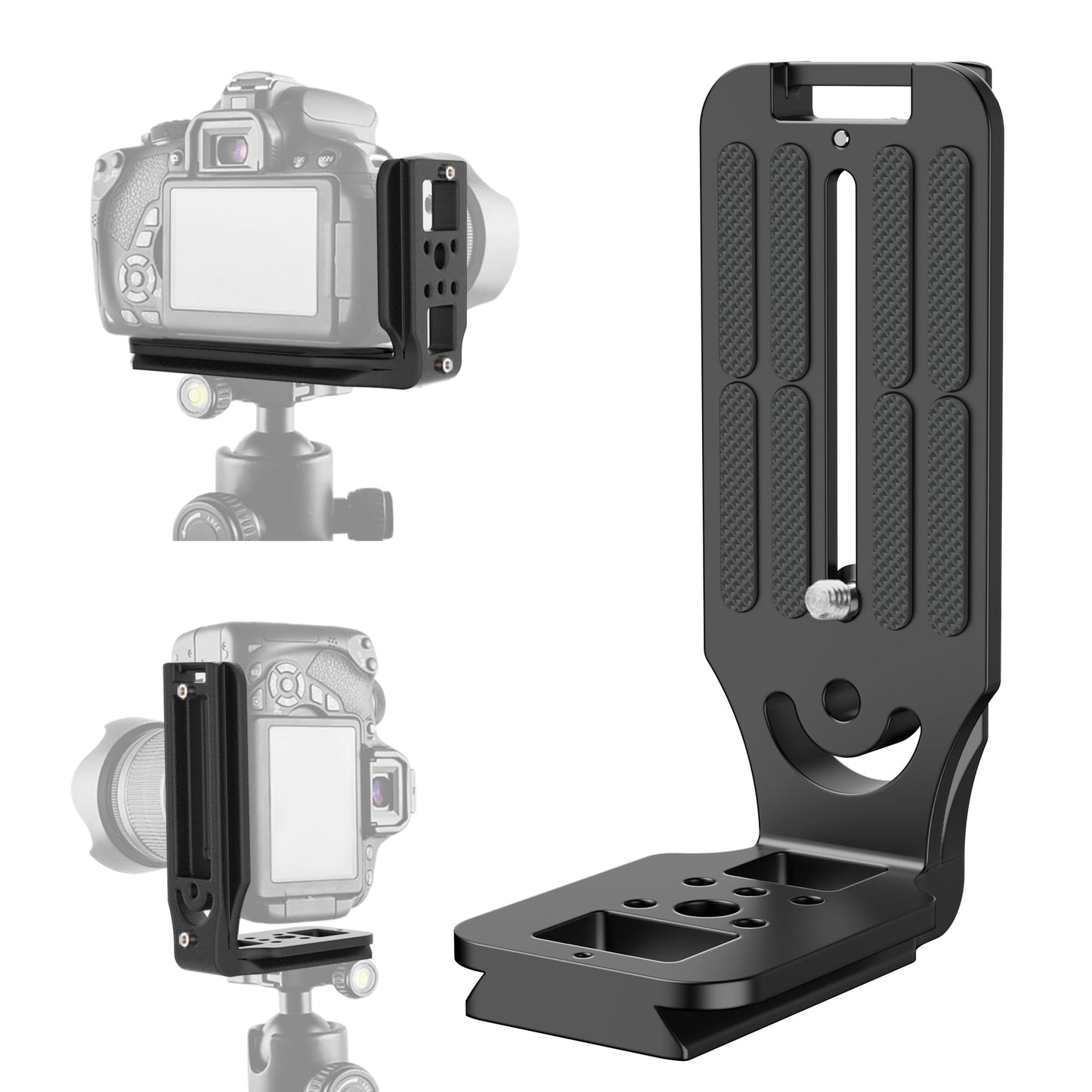 (Real Single One) Dslr Camera L Bracket Quick Release Plate Vertical Horizontal Switching Tripod Compatible With Canon Nikon Son