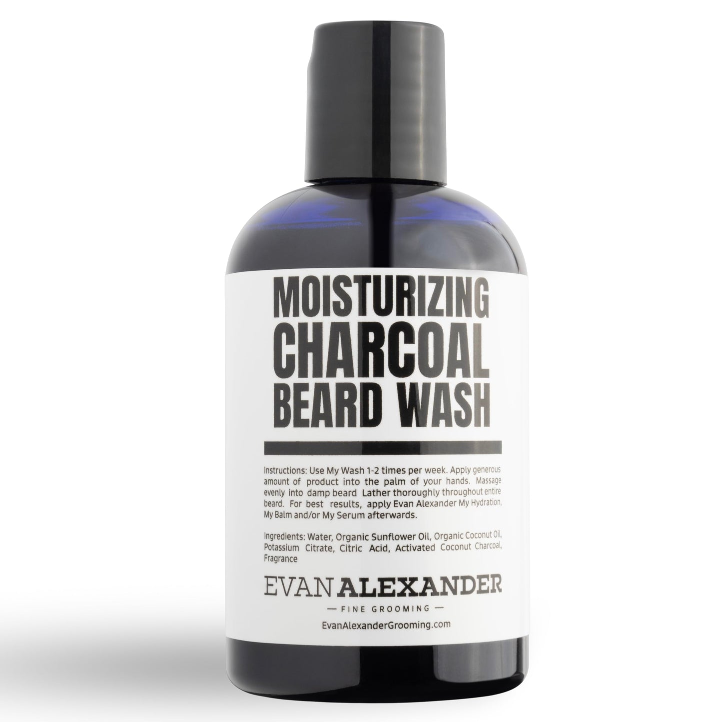 Evan Alexander Fine Grooming MY Wash Beard Shampoo | Removes Product Buildup, Cleanses, Moisturizes, and Hydrates | with Charcoa