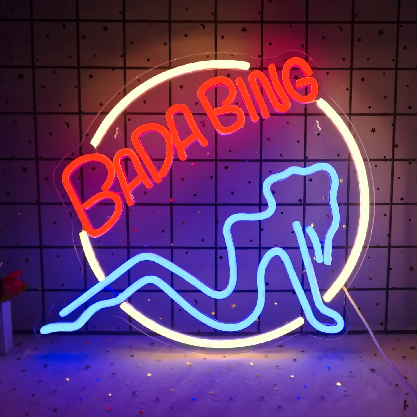 Wanxing Neon Sign ·Red LED Wall Light with Retro Phone Design ·7.8x16.5 inches ·Scary Movie D?or for Halloween Party