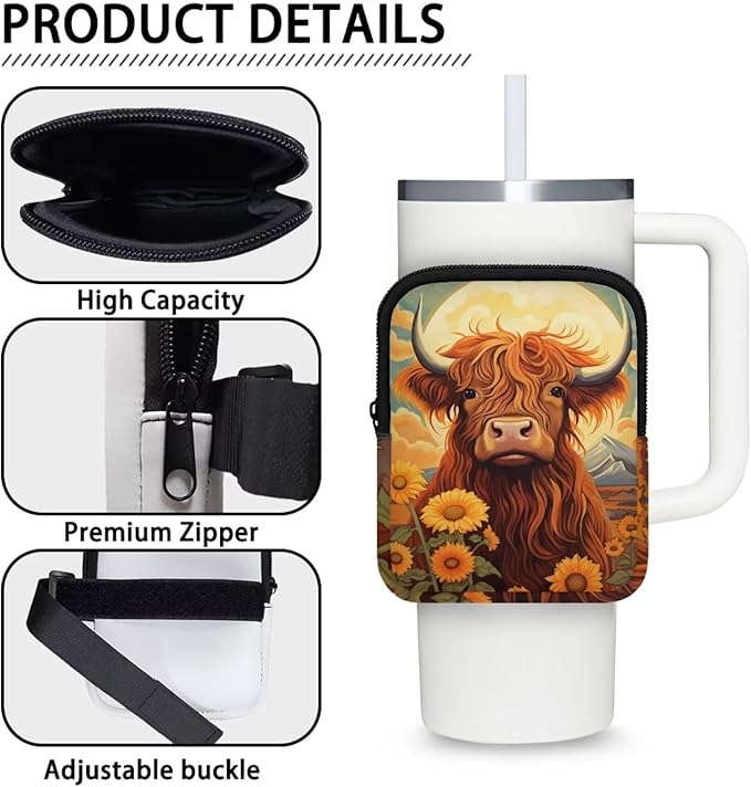 Cup Carrier Pouch Water Bottle Pouch for Stanley Accessories